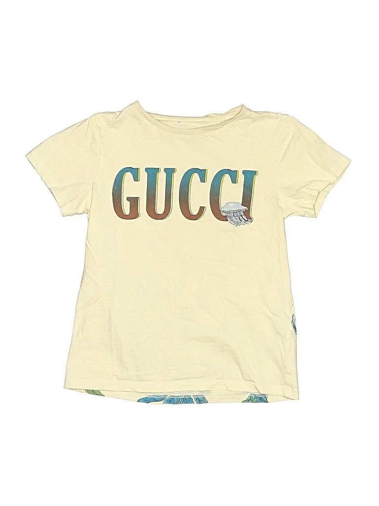 Pre-owned Gucci Kids' Short Sleeve T-shirt In Yellow