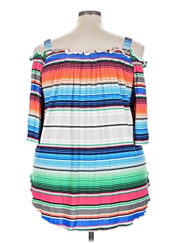 Melissa McCarthy Seven7 3/4 Sleeve Blouse (view 2)
