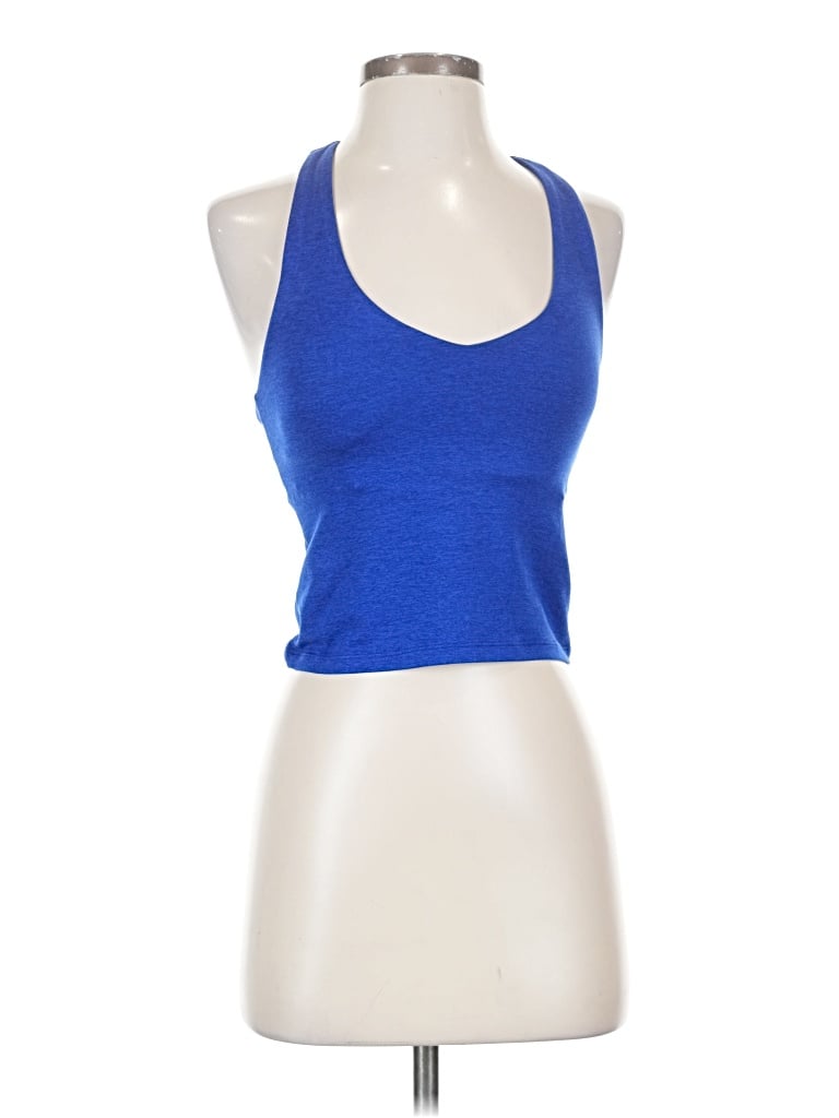 Pre-owned Vuori Tank Top Blue Halter Neckline Tops