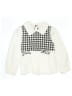 Shein 100% Polyester Houndstooth Ivory Long Sleeve Blouse Size 8 - photo 1