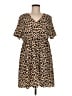 Unbranded 100% Polyester Animal Print Tan Casual Dress Size M - photo 1