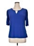 DressBarn Blue Short Sleeve Blouse Size XL - photo 1
