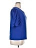 DressBarn Blue Short Sleeve Blouse Size XL - photo 4