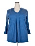 Unbranded Blue 3/4 Sleeve Top Size 2X - photo 1