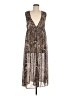 Soprano 100% Polyester Brown Sleeveless Top Size M - photo 1