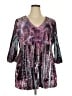 Apt. 9 Purple 3/4 Sleeve Blouse Size 2X - photo 1