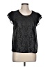 Zara W&B Collection 100% Polyester Black Short Sleeve Blouse Size L - photo 1