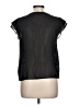 Zara W&B Collection 100% Polyester Black Short Sleeve Blouse Size L - photo 2