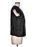 Zara W&B Collection 100% Polyester Black Short Sleeve Blouse Size L - photo 4