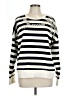 Calligraphie 100% Cotton Stripes Ivory Pullover Sweater Size L - photo 1
