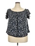 Rewind 100% Rayon Blue Short Sleeve Blouse Size XXL - photo 1