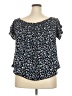 Rewind 100% Rayon Blue Short Sleeve Blouse Size XXL - photo 2