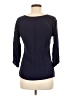 Solitaire 100% Rayon Blue 3/4 Sleeve Blouse Size M - photo 2