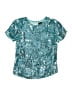 retrofête 100% Viscose Teal Blue Short Sleeve Blouse Size XS - photo 1