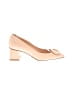 Napoleoni 100% Leather Ivory Pink Heels Size EU (IT) 39 / US 9 - photo 1