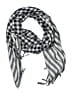 Unbranded Checkered-gingham Gray White Scarf One size - photo 1