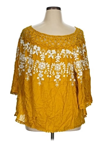 Curations 3/4 Sleeve Blouse (view 1)