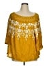 Curations 100% Viscose Yellow 3/4 Sleeve Blouse Size XL - photo 1