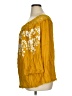 Curations 100% Viscose Yellow 3/4 Sleeve Blouse Size XL - photo 5