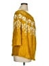 Curations 100% Viscose Yellow 3/4 Sleeve Blouse Size XL - photo 4