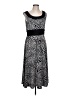 Perceptions Animal Print Gray Casual Dress Size 12 - photo 1