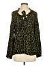 Talbots Animal Print Green Long Sleeve Blouse Size S - photo 1