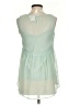 Lauren Conrad 100% Polyester Green Sleeveless Blouse Size XS - photo 2
