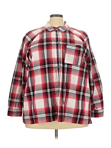 Cato 3/4 Sleeve Button-Down Shirt (view 1)