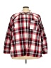 Cato 100% Cotton Plaid Red 3/4 Sleeve Button-Down Shirt Size 22 - 24 Plus - photo 1