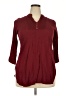 Unbranded Burgundy 3/4 Sleeve Blouse Size XXL - photo 1
