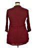 Unbranded Burgundy 3/4 Sleeve Blouse Size XXL - photo 2