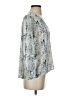 Matison Stone 100% Polyester Blue 3/4 Sleeve Blouse Size XS - photo 4