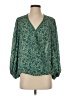 Max Studio 100% Polyester Green 3/4 Sleeve Blouse Size S - photo 1