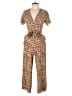 Whistles Animal Print Tan Jumpsuit Size 4 - photo 1