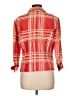 ICE 100% Silk Red 3/4 Sleeve Silk Top Size L - photo 2