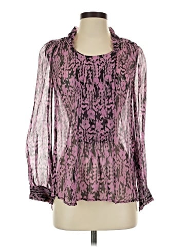 Étoile Isabel Marant Long Sleeve Silk Top (view 1)