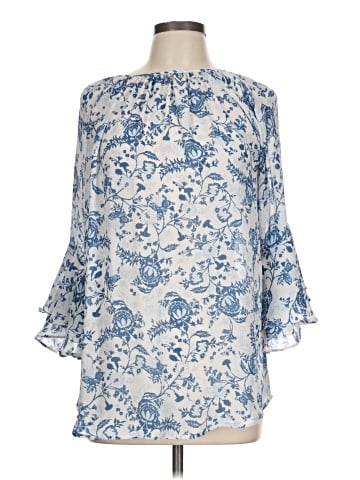 Chaps 3/4 Sleeve Blouse (view 1)