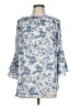 Chaps Blue 3/4 Sleeve Blouse Size L - photo 1