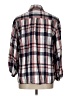 Max Studio 100% Cotton Plaid Blue Long Sleeve Button-Down Shirt Size L - photo 2