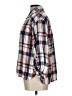 Max Studio 100% Cotton Plaid Blue Long Sleeve Button-Down Shirt Size L - photo 5