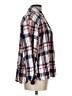 Max Studio 100% Cotton Plaid Blue Long Sleeve Button-Down Shirt Size L - photo 4