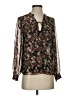 MNG 100% Polyester Brown Long Sleeve Blouse Size 0 - photo 1