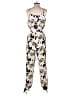 Bucketlist 100% Polyester Print Ivory Jumpsuit Size S - photo 2