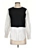 Zara Basic Color Block Black Long Sleeve Blouse Size S - photo 1