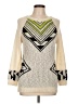 confess 100% Acrylic Chevron-herringbone Ivory Pullover Sweater Size L - photo 1