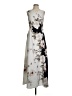 Shein 100% Polyester Floral Gray Casual Dress Size 4 - photo 1
