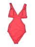 Letarte Solid Red One Piece Swimsuit Size M - photo 2