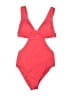 Letarte Solid Red One Piece Swimsuit Size M - photo 1