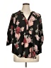 Torrid 100% Polyester Floral Black 3/4 Sleeve Blouse Size 1X Plus (1) - photo 1