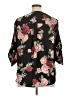 Torrid 100% Polyester Floral Black 3/4 Sleeve Blouse Size 1X Plus (1) - photo 2